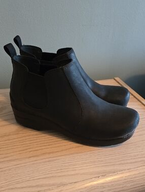 Dansko Frankie Black Leather Boot Size 41